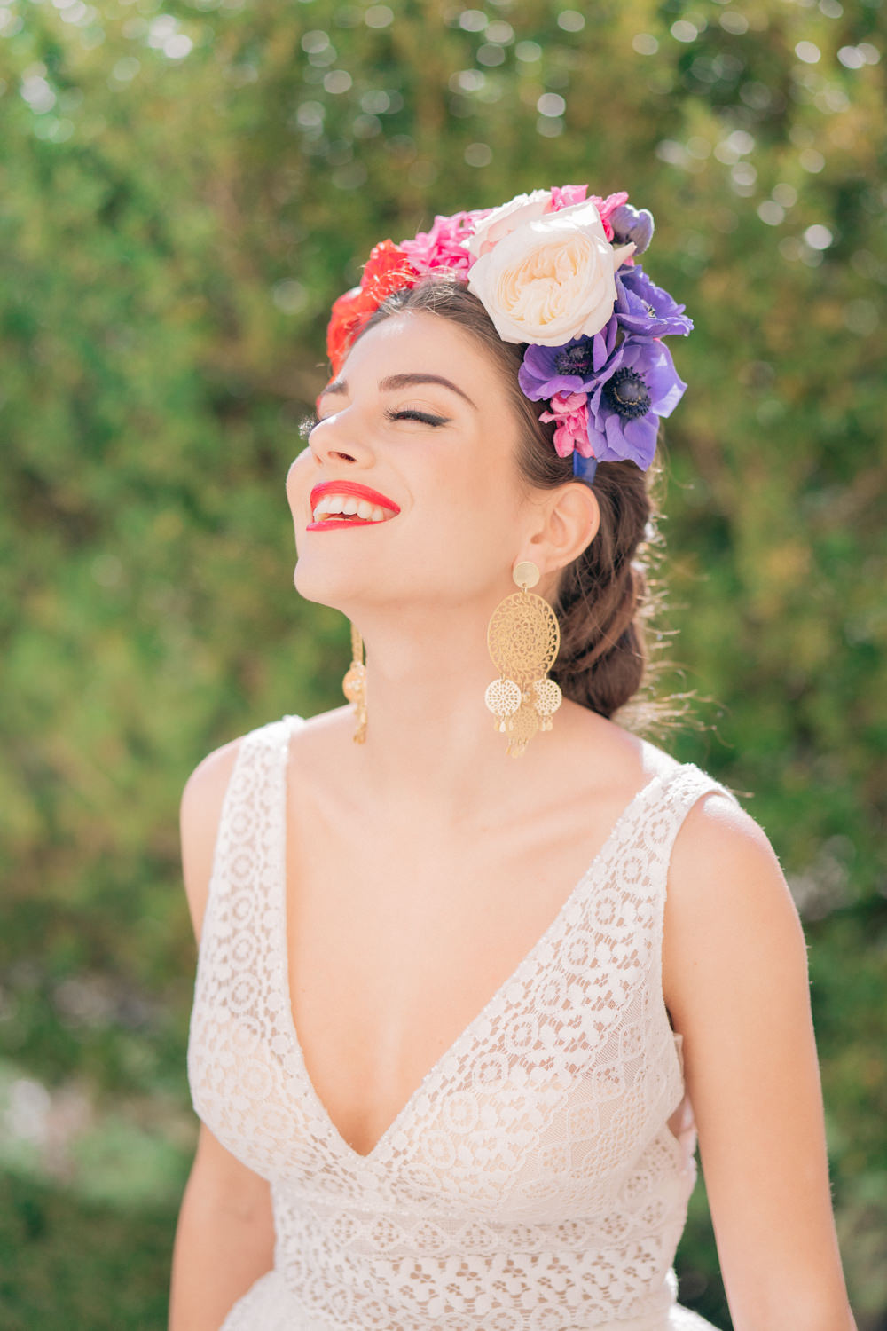 Bride Bridal Make Up Hair Flower Crown Tuscan Wedding Ideas Giuseppe Giovannelli