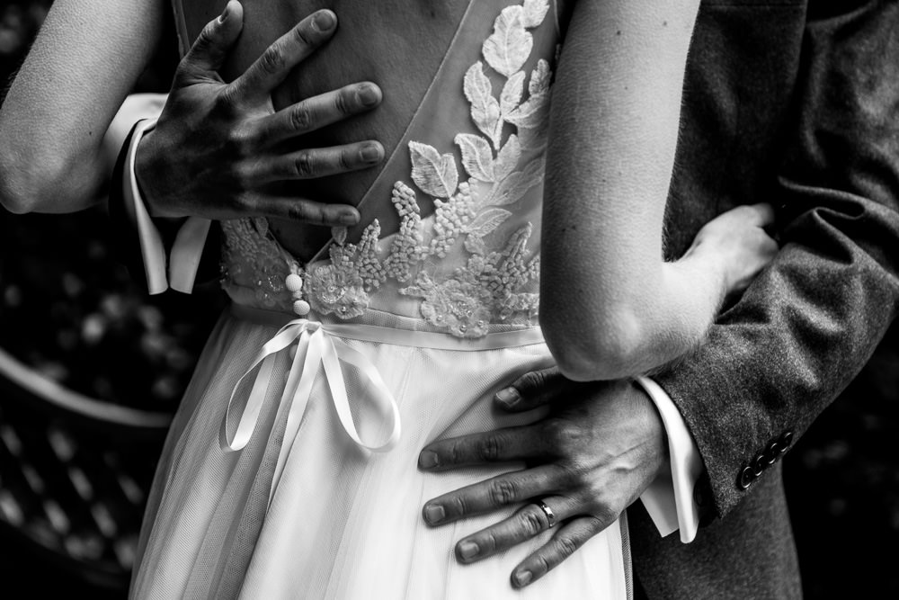 Dress Gown Bride Bridal Lace Belt Tulle Wed2B Ribbon Bow Two Part Wedding Erica Hawkins Photography