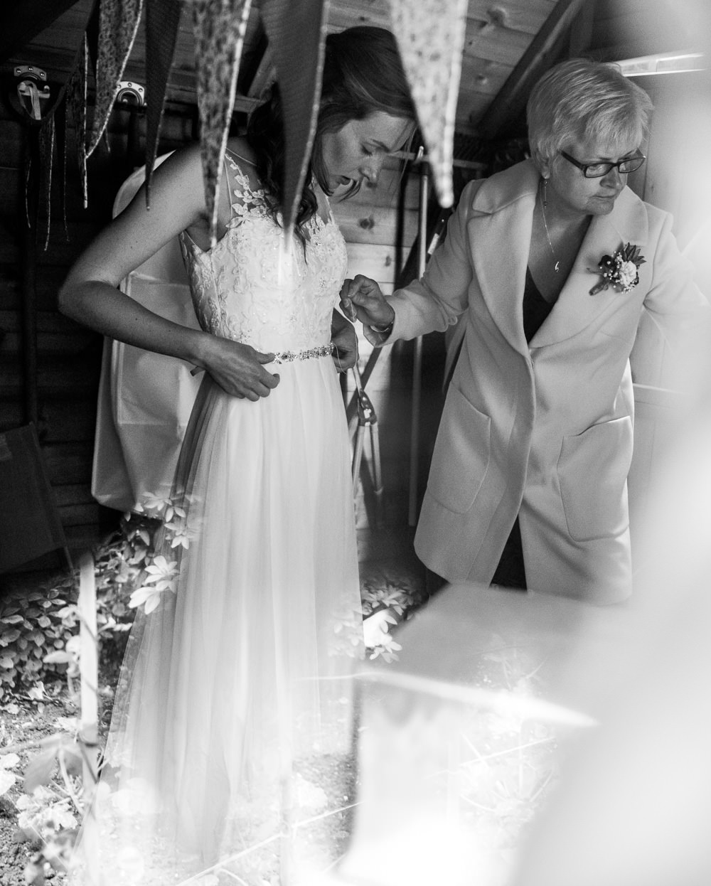 Dress Gown Bride Bridal Lace Belt Tulle Wed2B Two Part Wedding Erica Hawkins Photography
