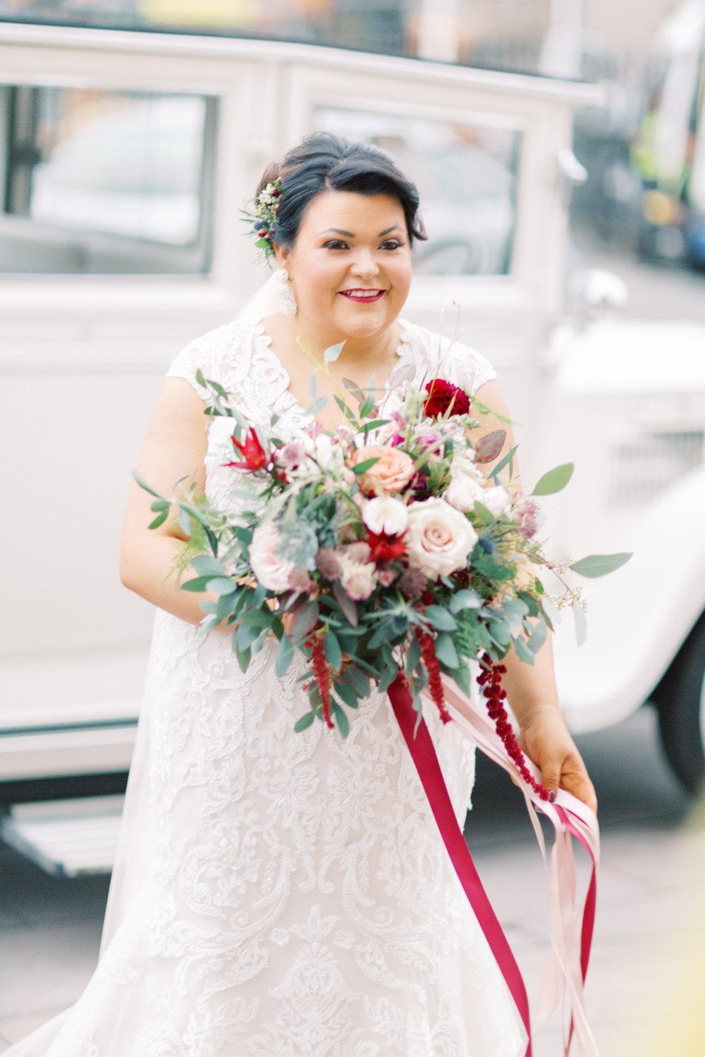 Dress Gown Bride Bridal Cap Sleeves Lace Ronald Joyce Autumn Halloween Wedding Hannah Mckernan