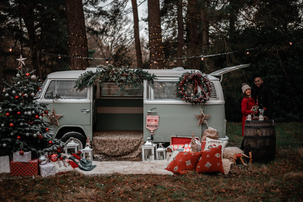 Christmas Engagement Avalon Photography Campervan VW Camper Photobooth