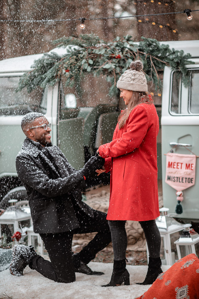 Proposal Christmas Engagement Avalon Photography