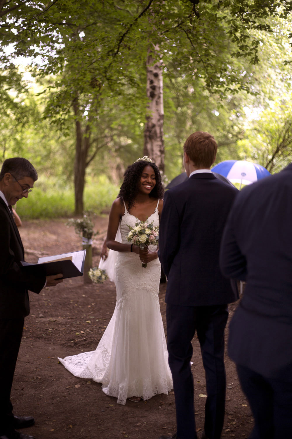 Woodland Ceremony Cuffley Camp Wedding Heather Winstanley Photography