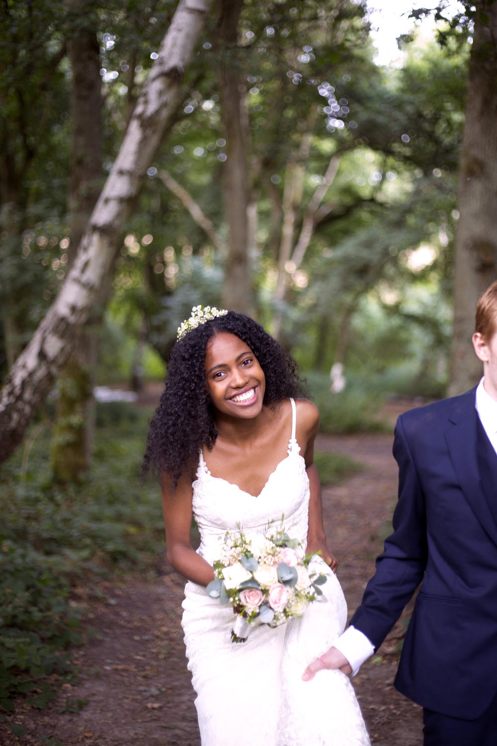 Dress Gown Bride Bridal Essense of Australia Lace Straps Tiara Crown Cuffley Camp Wedding Heather Winstanley Photography