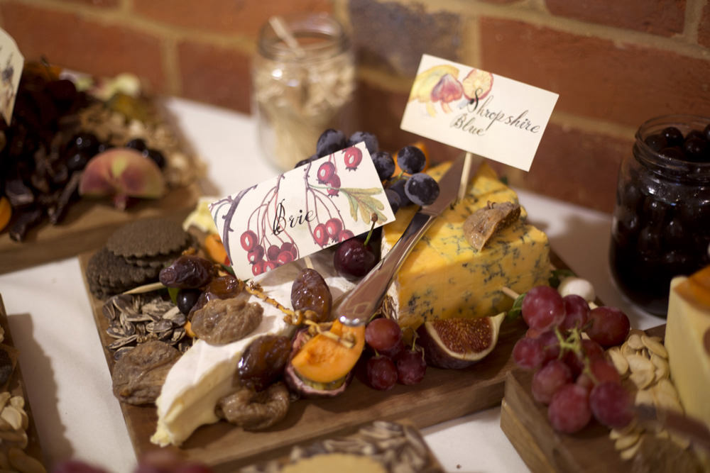 Chese Board Platter Cuffley Camp Wedding Heather Winstanley Photography