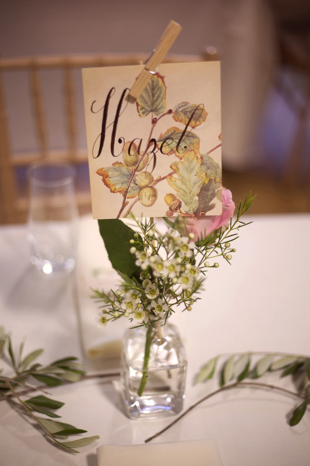 Table Name Illustrated Cuffley Camp Wedding Heather Winstanley Photography