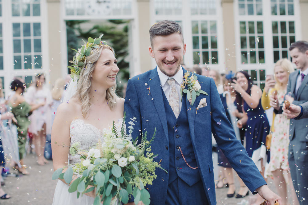 Confetti Throw Hide Sheffield Wedding Sasha Lee Photography