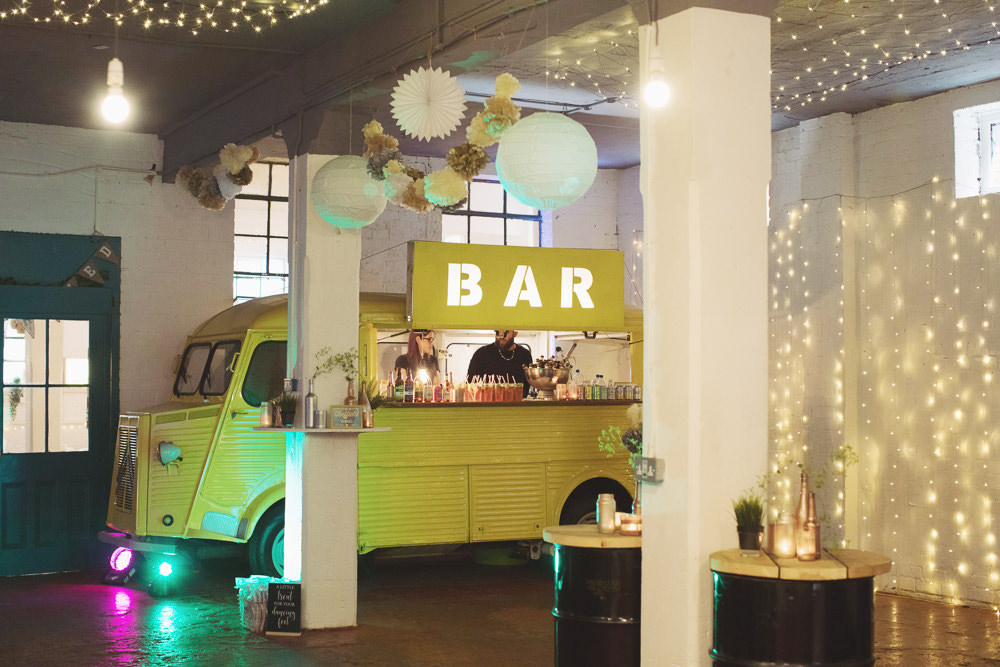 Drinks Bar Van Truck Hide Sheffield Wedding Sasha Lee Photography