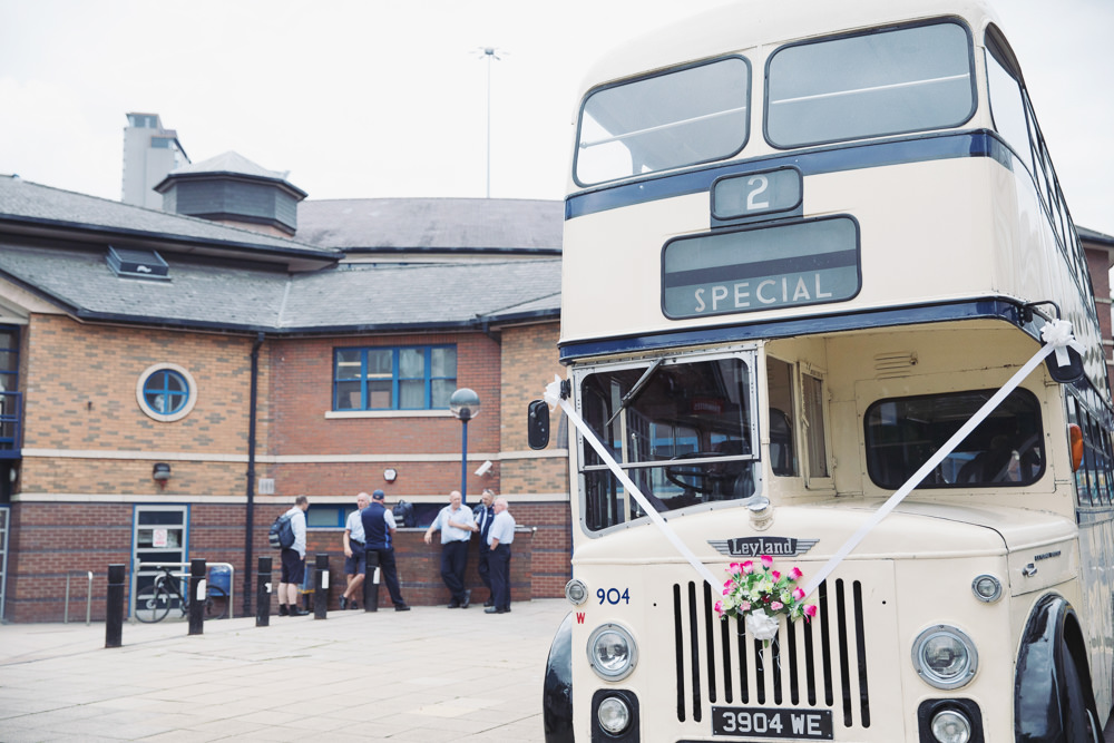 Double Decker Bus Transport Hide Sheffield Wedding Sasha Lee Photography