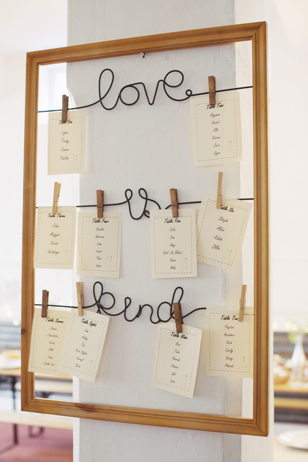 Table Plan Seating Chart Wire Words Hide Sheffield Wedding Sasha Lee Photography