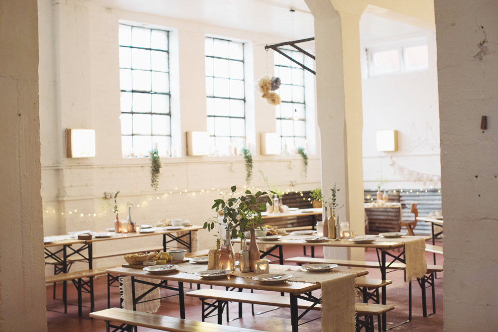 Warehouse Venue Decor Hide Sheffield Wedding Sasha Lee Photography