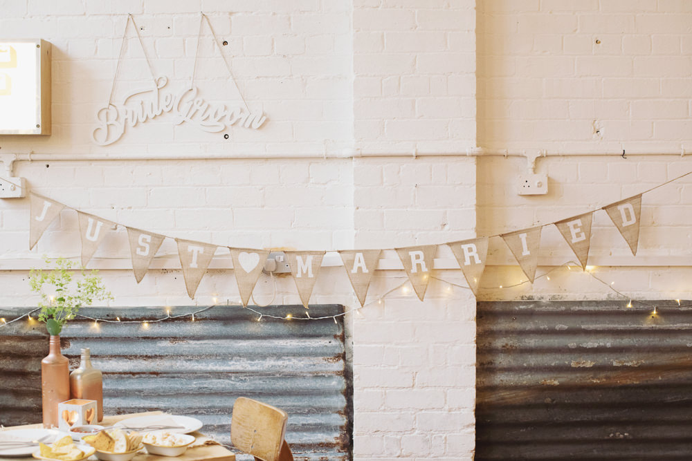 Bunting Decor Hide Sheffield Wedding Sasha Lee Photography