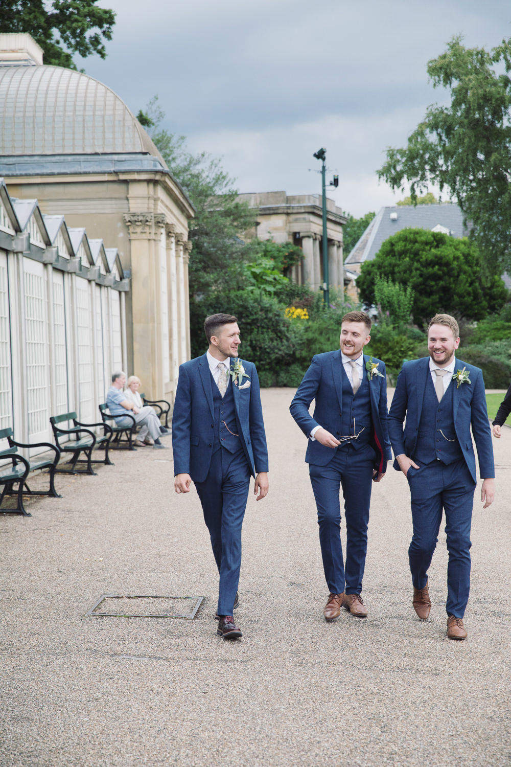 Groom Groomsmen Navy Suits Hide Sheffield Wedding Sasha Lee Photography