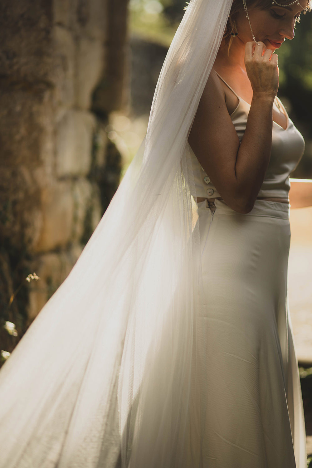 Jervaulx Abbey Wedding Ideas Laura Adams Photography Dress Gown Bride Bridal Top Skirt Separates Luna Bride