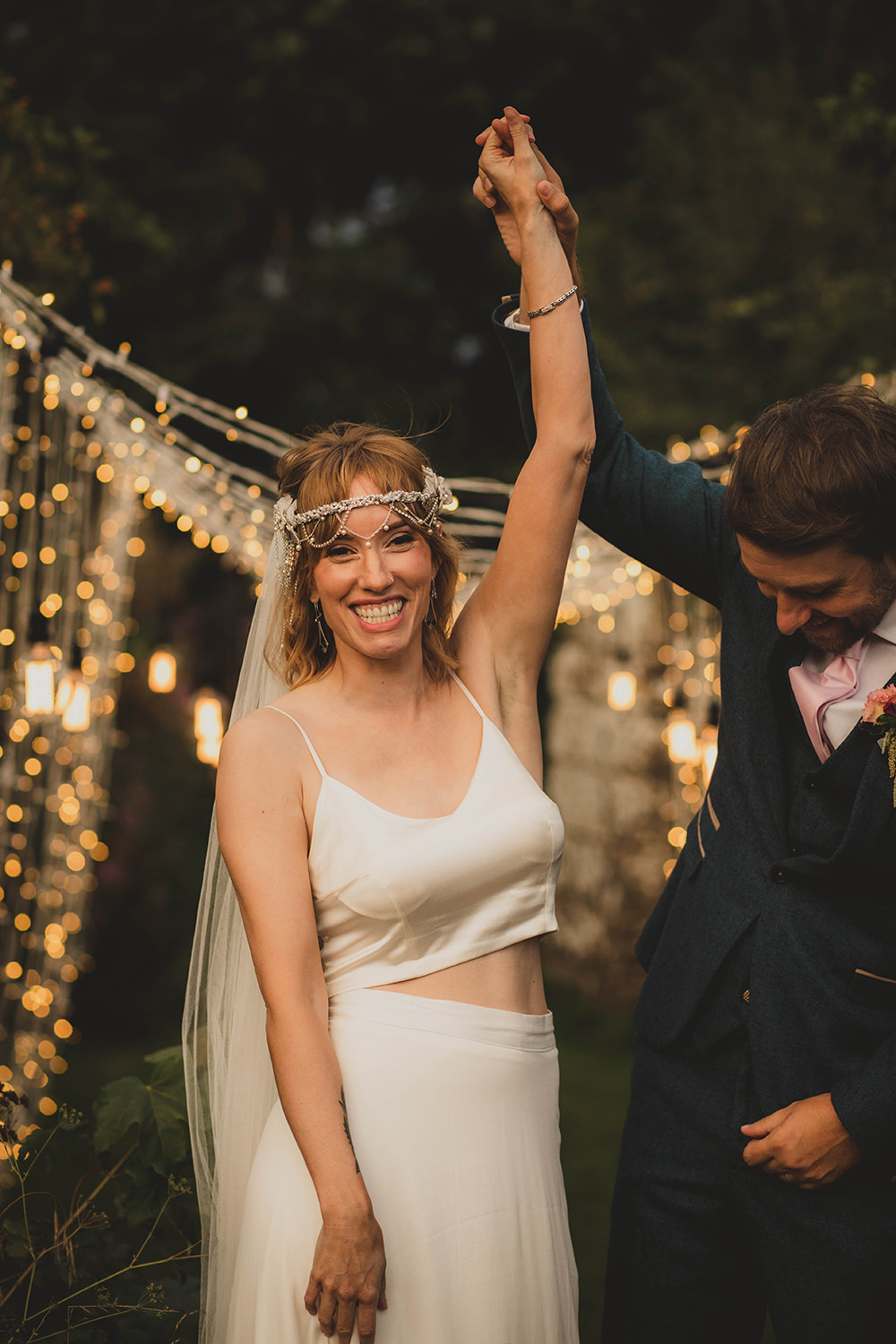 Jervaulx Abbey Wedding Ideas Laura Adams Photography Lighting Light Canopy Tunnel Fairy Lights