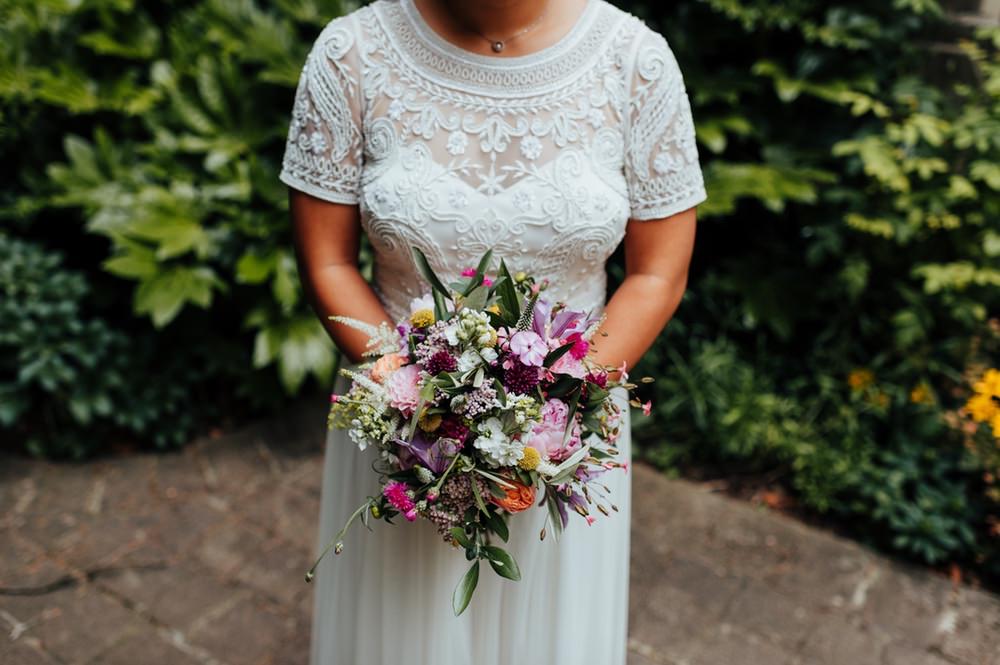 Bouquet Flowers Bride Bridal Colourful July 2020 Wedding Nathan Walker Photography
