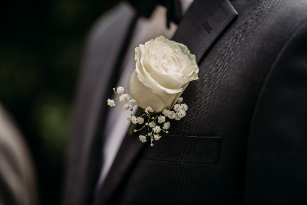 Rose Buttonhole Groom Lake Garda Wedding Argentieri Anthony Photography