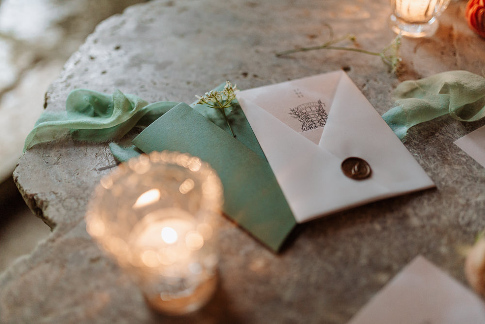 Green Stationery Copper Wax Seal Natural Wedding Ideas Frame Of Love