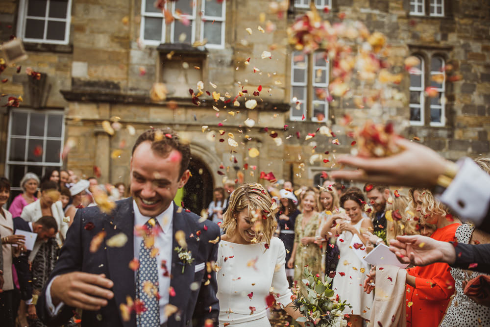Confetti Throw Newburgh Priory Wedding Neil Jackson Photographic