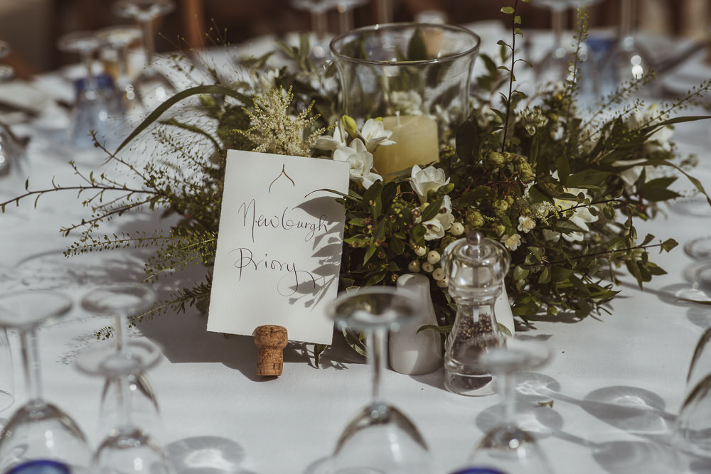 Calligraphy Table Name Newburgh Priory Wedding Neil Jackson Photographic