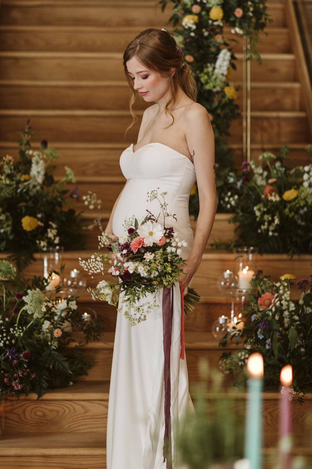 Flowers Decor Candles Oakwood at Ryther Wedding Freya Raby