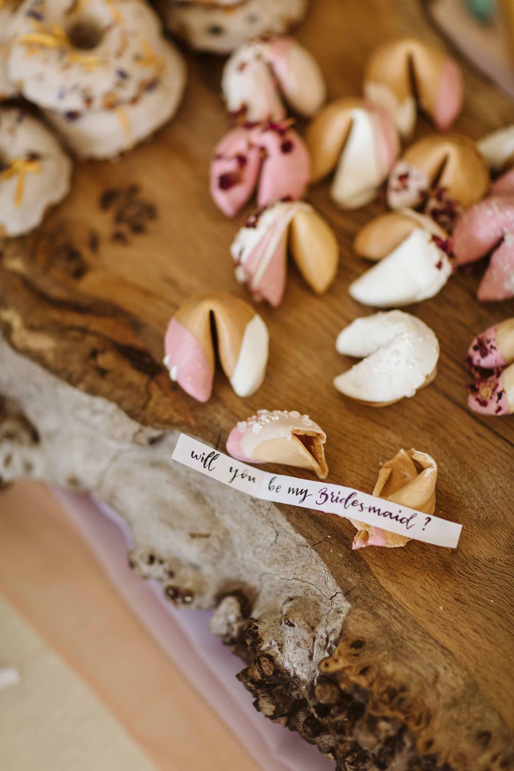 Fortune Cookies Cakes Dessert Sweet Treats Table Oakwood at Ryther Wedding Freya Raby