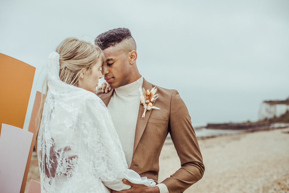 Groom Brown Suit Roll Neck Jumper Rust Wedding Inspiration Golden Hare Wedding Photography