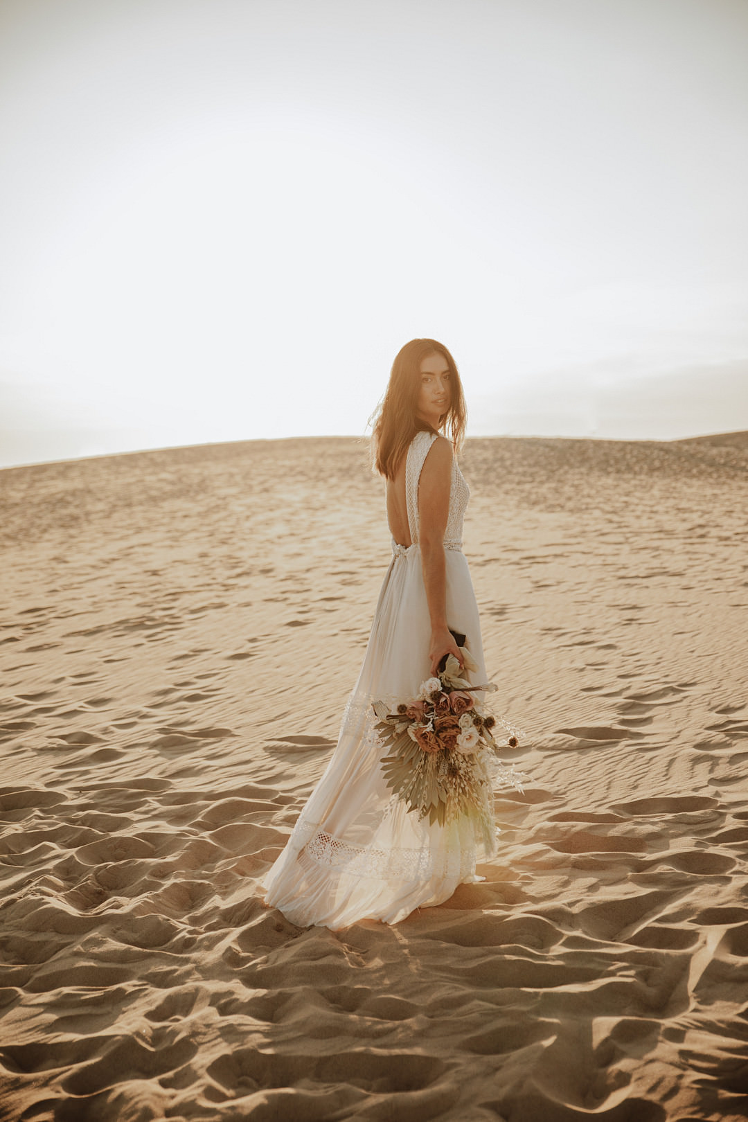 Bride Bridal Dress Gown Boho Bohemain Sheer Sand Dunes Wedding Photos By Gayle