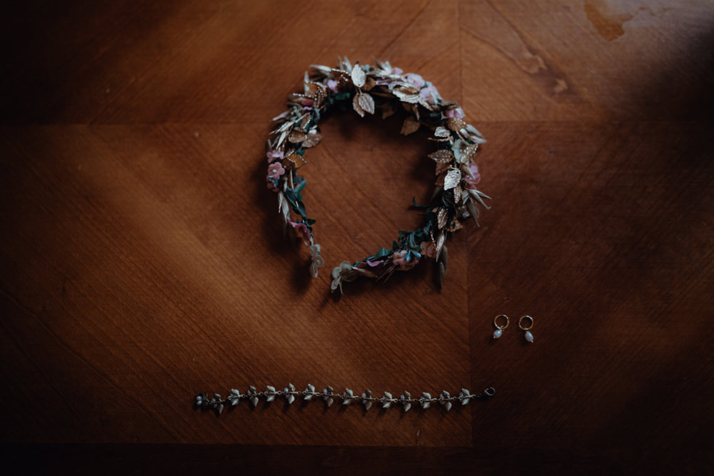 Flower Crown Bride Bridal Scottish Elopement Belle Art Photography