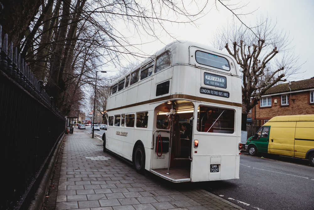 Bus Transport St Bart's Brewery Wedding Joseph Kinerman