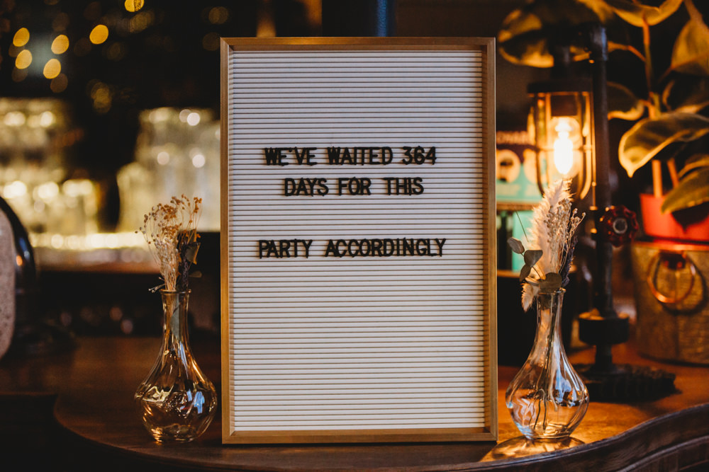 Felt Sign Signs Signage St Bart's Brewery Wedding Joseph Kinerman