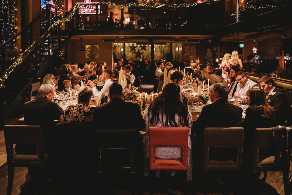 Long Tables Cendles Flowers Decor U Shape St Bart's Brewery Wedding Joseph Kinerman