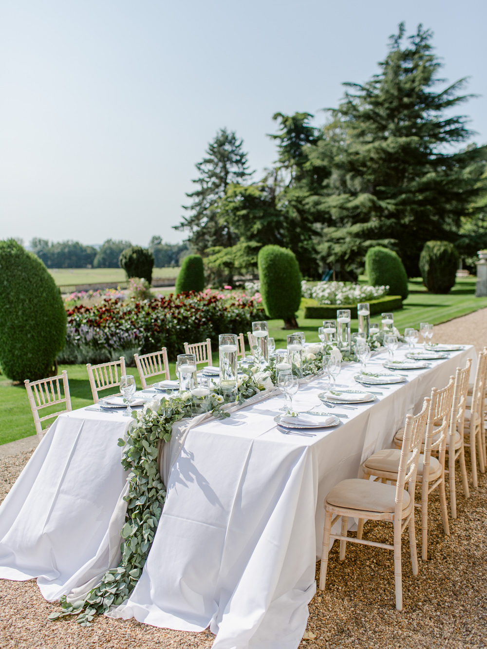 Table Tablescape Decor Greenery Foliage Runner Place Setting Stately Home Wedding Whitney Lloyd Photography