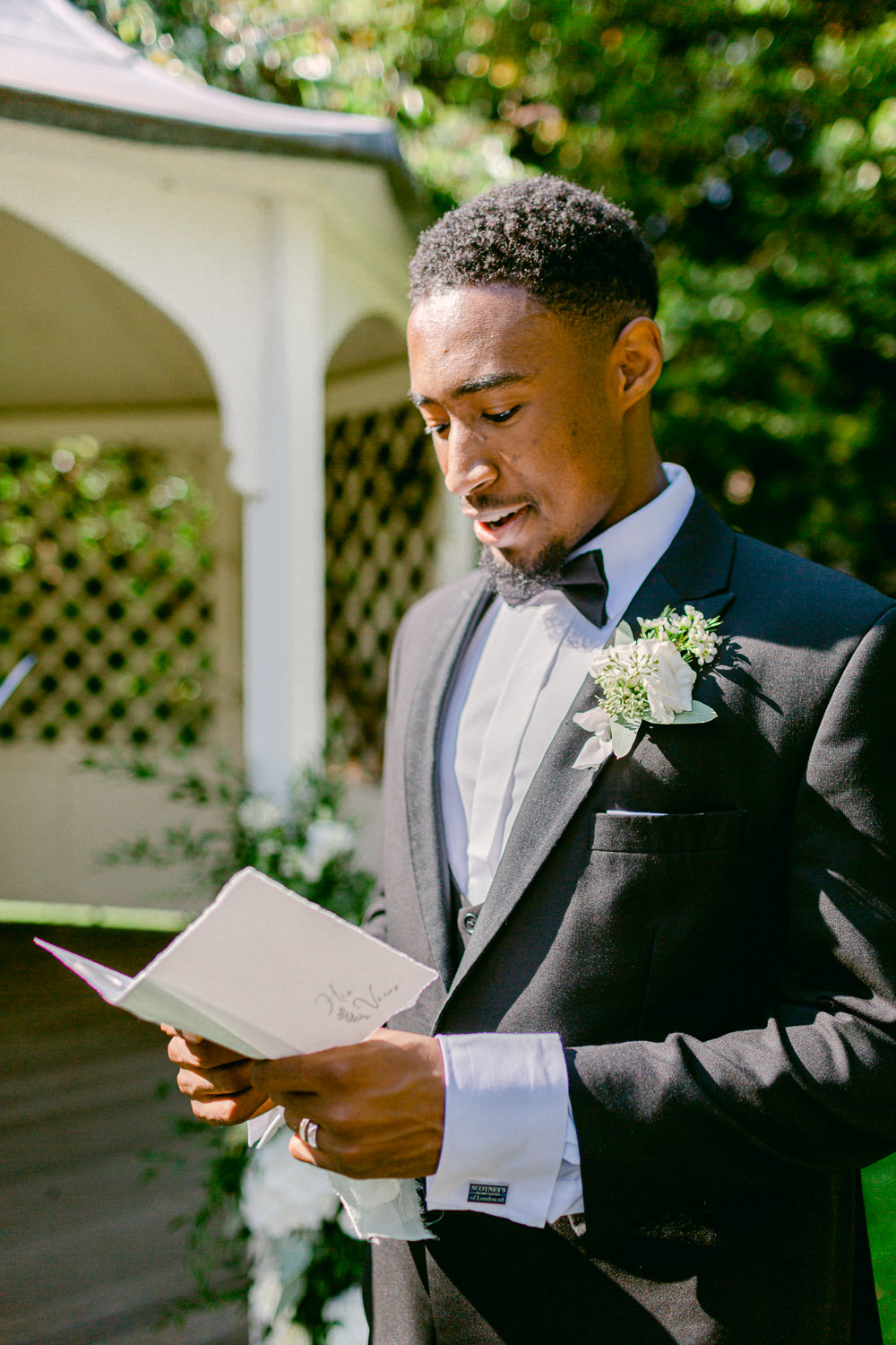 Groom Suit Tuxedo Black Bow Tie Stately Home Wedding Whitney Lloyd Photography