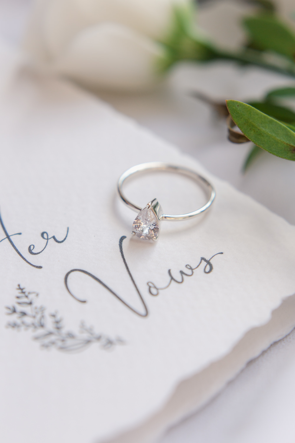 Pear Engagement Ring Diamond Stately Home Wedding Whitney Lloyd Photography