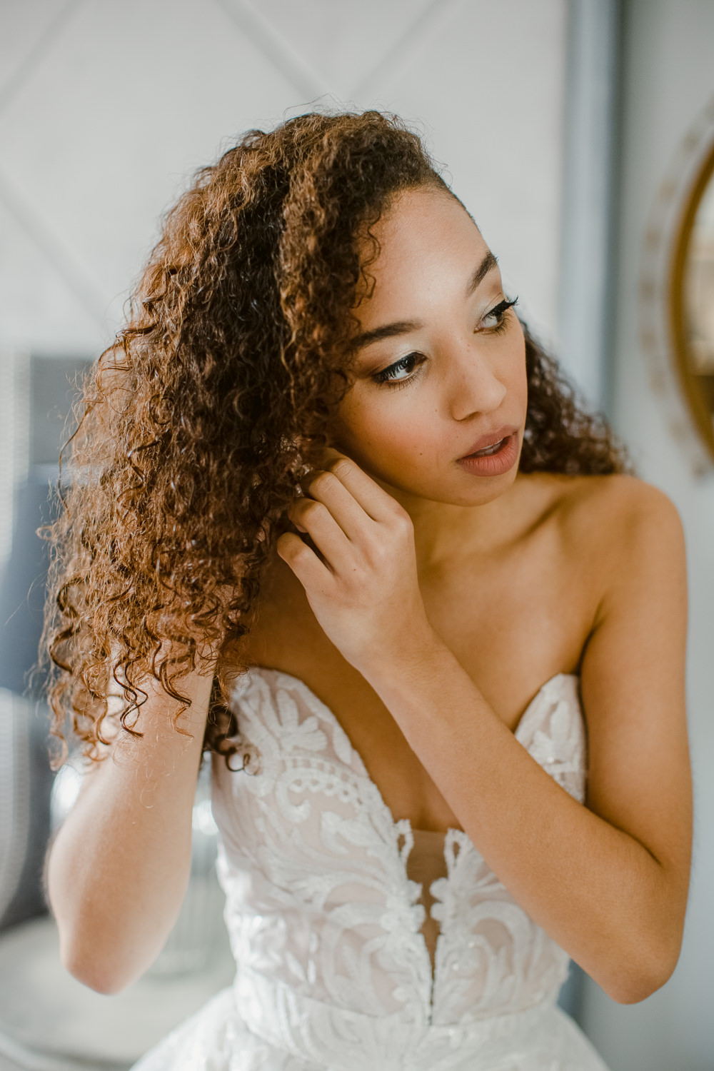 Bride Bridal Hair Make Up Stately Home Wedding Whitney Lloyd Photography