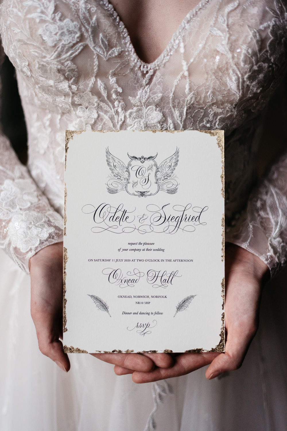 Invite Invitation Calligraphy Swan Lake Wedding Ideas Salsabil Morrison
