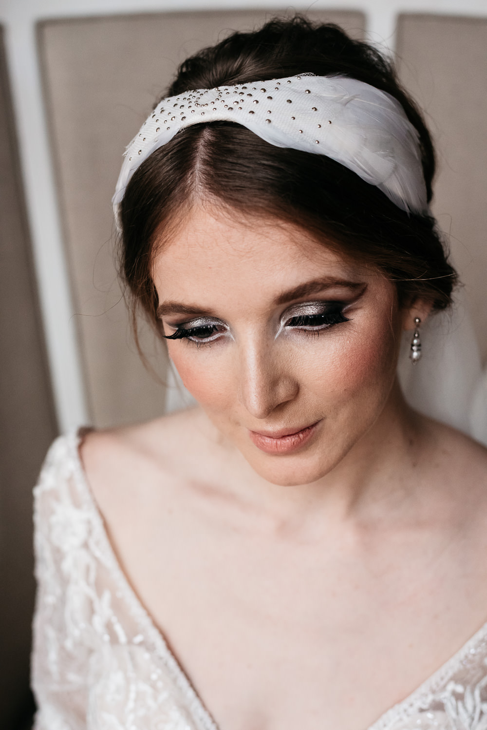 Bride Bridal Make Up Headband Swan Lake Wedding Ideas Salsabil Morrison