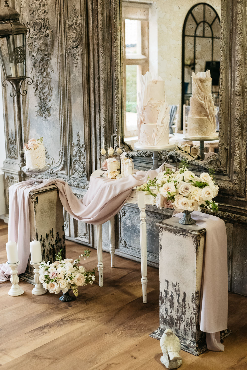 Cake Table Luxury Dramatic Flowers Candles Swan Lake Wedding Ideas Salsabil Morrison