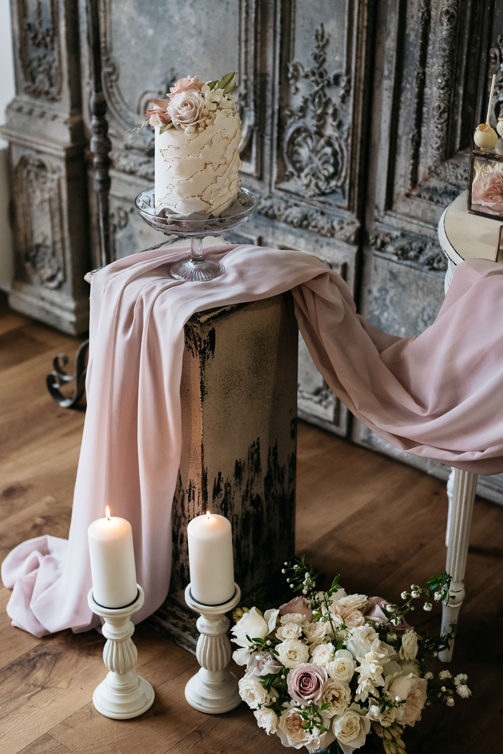 Cake Table Luxury Dramatic Flowers Candles Swan Lake Wedding Ideas Salsabil Morrison