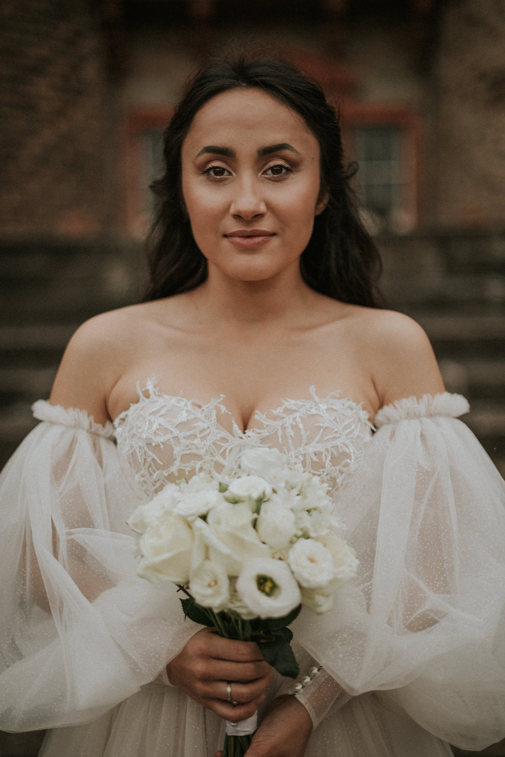 Bouquet Flowers Bride Bridal Cream Ivory Rose Thirlestane Castle Wedding Bernadeta Kupiec Photography