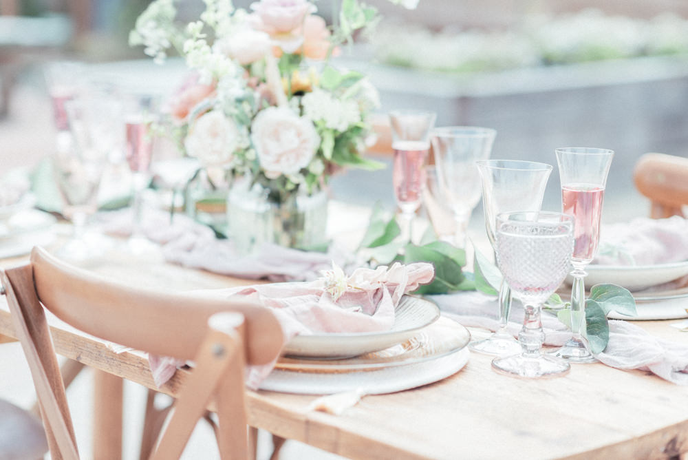 UK Destination Wedding Hannah McClune Photography Table Tablescape Decor Pink Pastel Pretty Candles Flowers