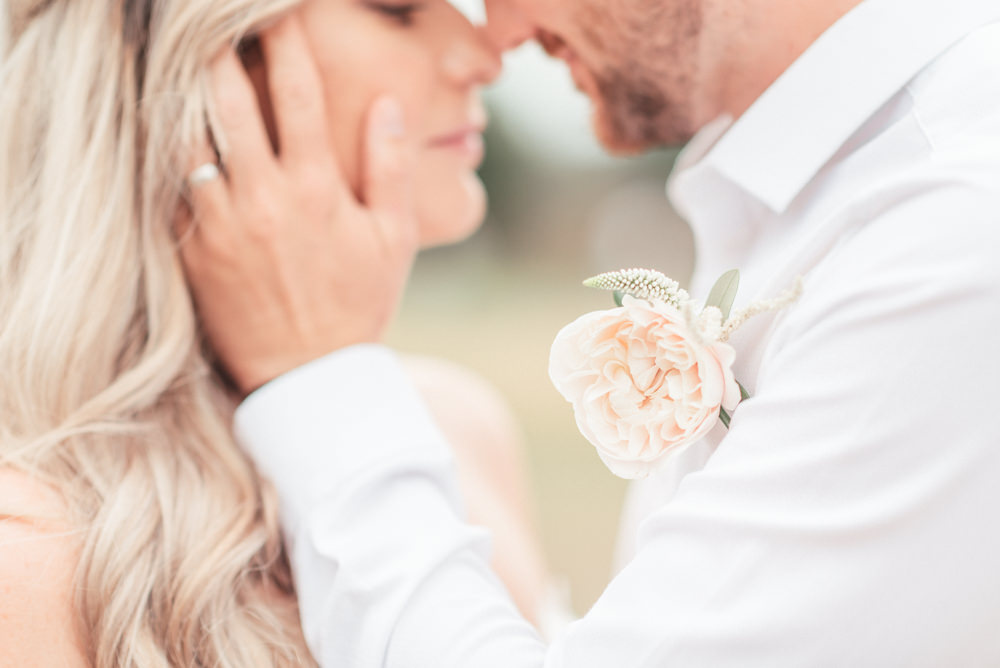 Rose Buttonhole Groom UK Destination Wedding Hannah McClune Photography