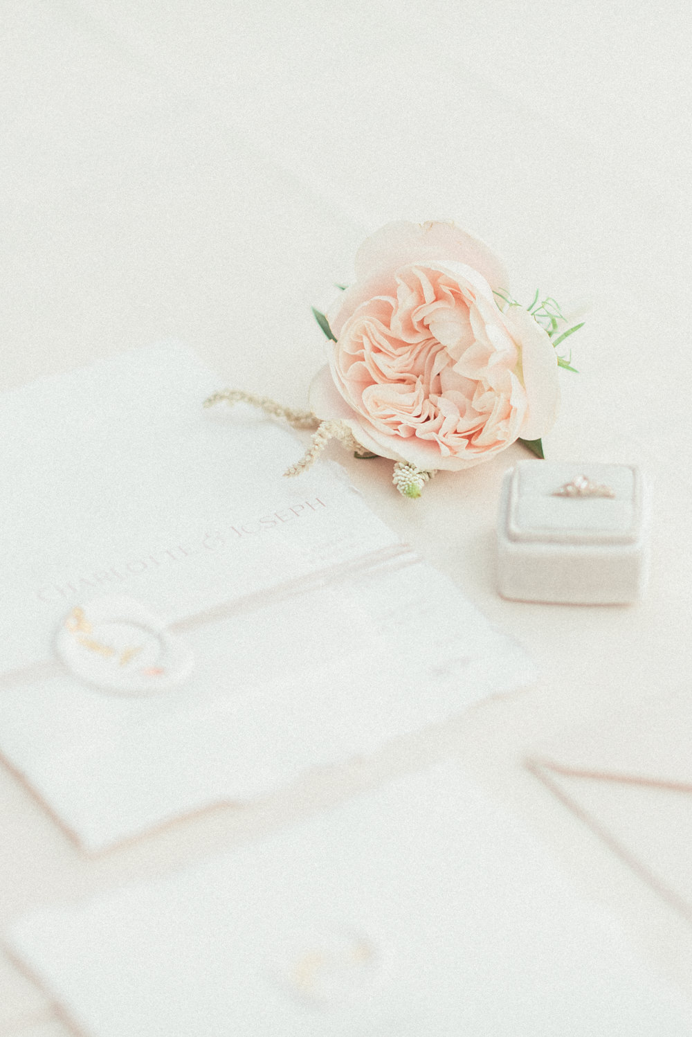 Stationery Invite Invitation Botanical Wax Seal UK Destination Wedding Hannah McClune Photography