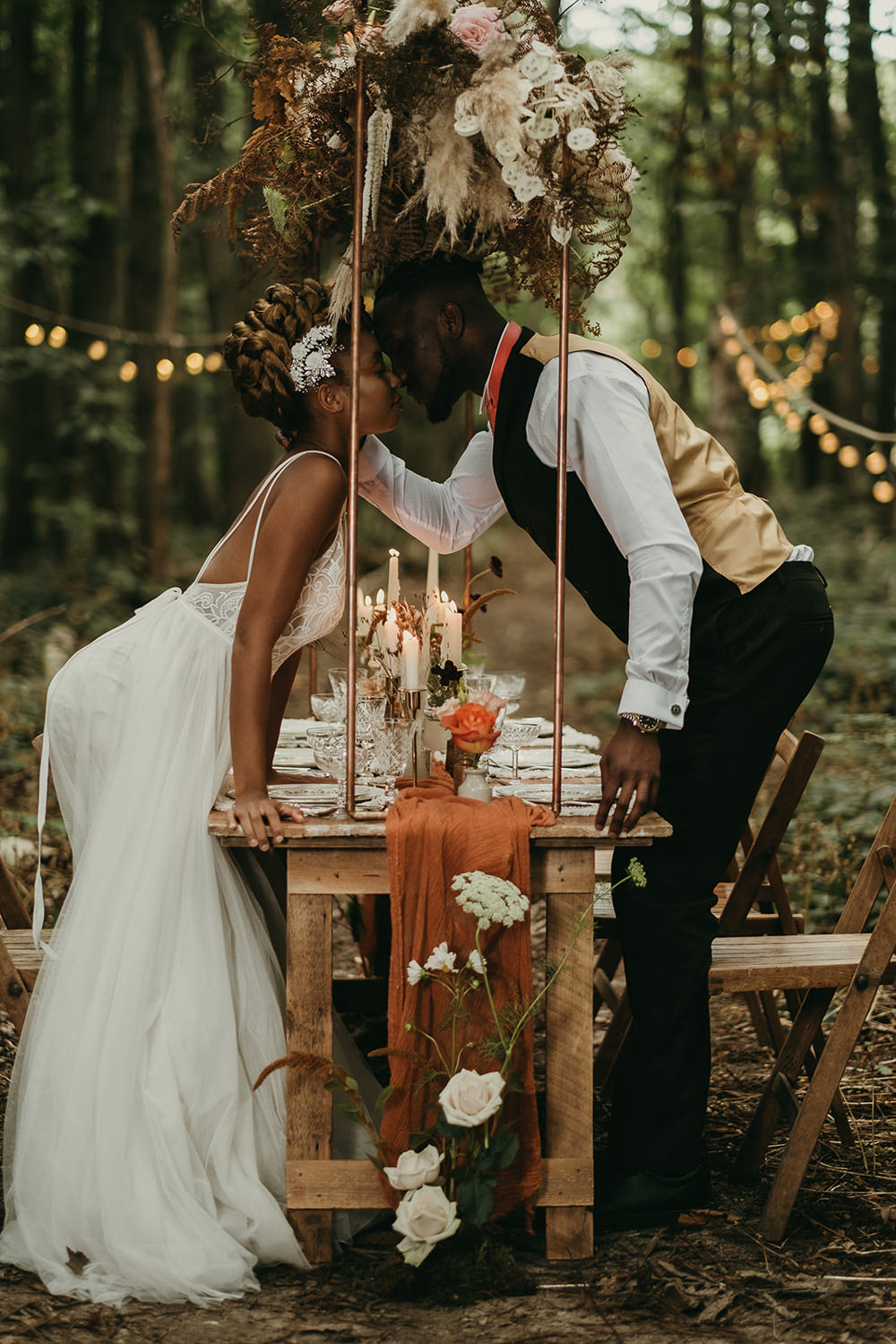Woods Wedding Tom Jeavons Photography Table Tablescape Decor Candles Flowers Lighting
