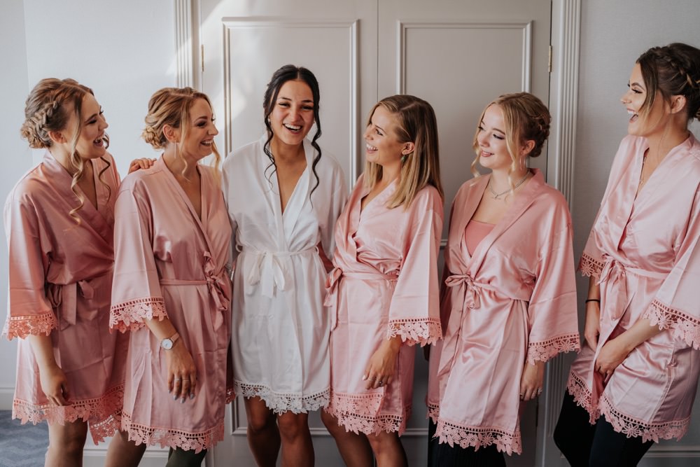Bride Bridesmaid Dressing Gown Robe Brighton Town Hall Wedding Bloom Weddings