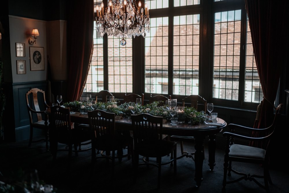 Long Wooden Table Decor Greenery Foliage Candles Brighton Town Hall Wedding Bloom Weddings