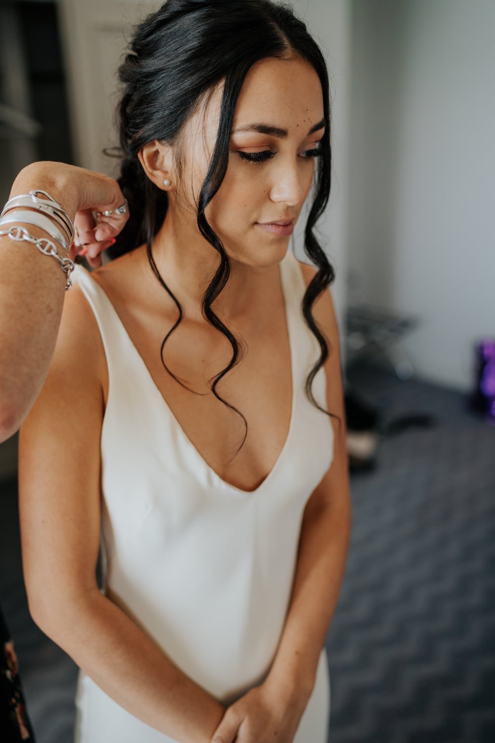 Bride Bridal Hair Style Up Do Brighton Town Hall Wedding Bloom Weddings