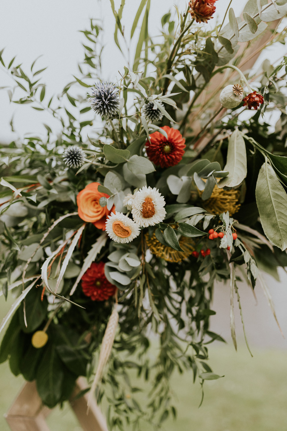 Flower Arrangement Greenery Campervan Wedding Ideas Heather Sham