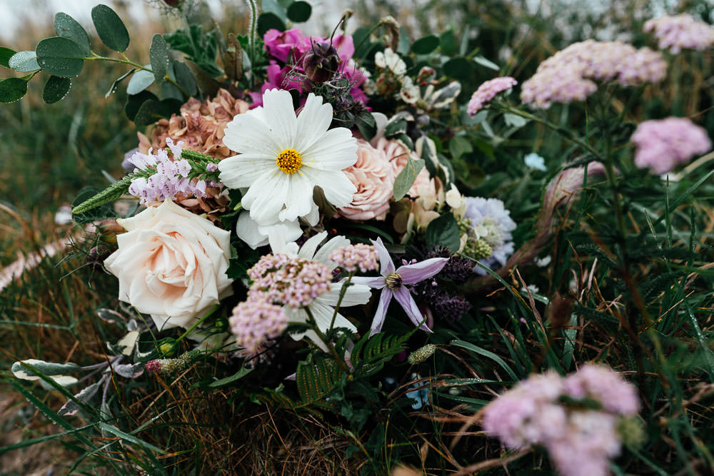 Bouquet Flowers Bride Bridal Nigella Cosmos Rose Eucalyptus Hydrangea Covid Real Wedding Holly Bobbins Wedding Photographer